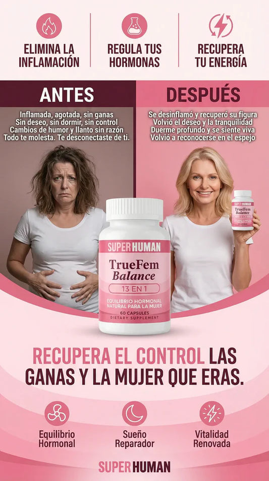 COMBO BIENESTAR TOTAL 💓TRUE FEM BALANCE + SERUM TRULY💓