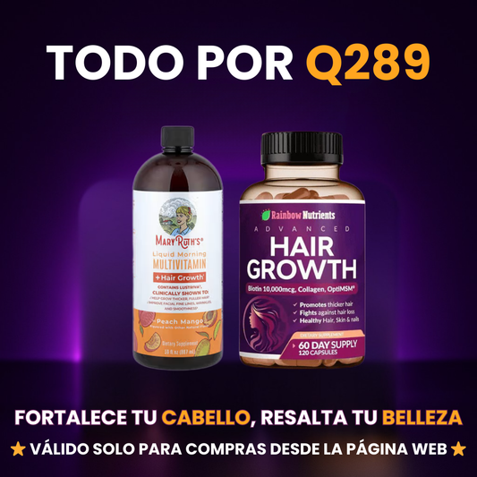 COMBO NUTRE TU CABELLO💆‍♀️MARY RUTHS + HAIR GROWTH💊