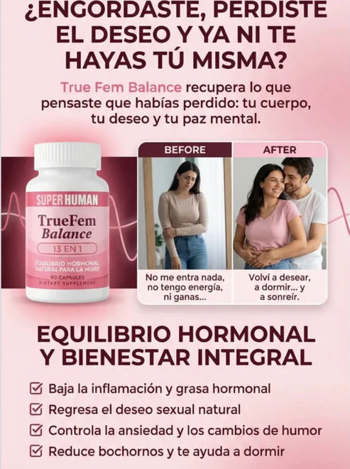 COMBO BIENESTAR TOTAL 💓TRUE FEM BALANCE + SERUM TRULY💓