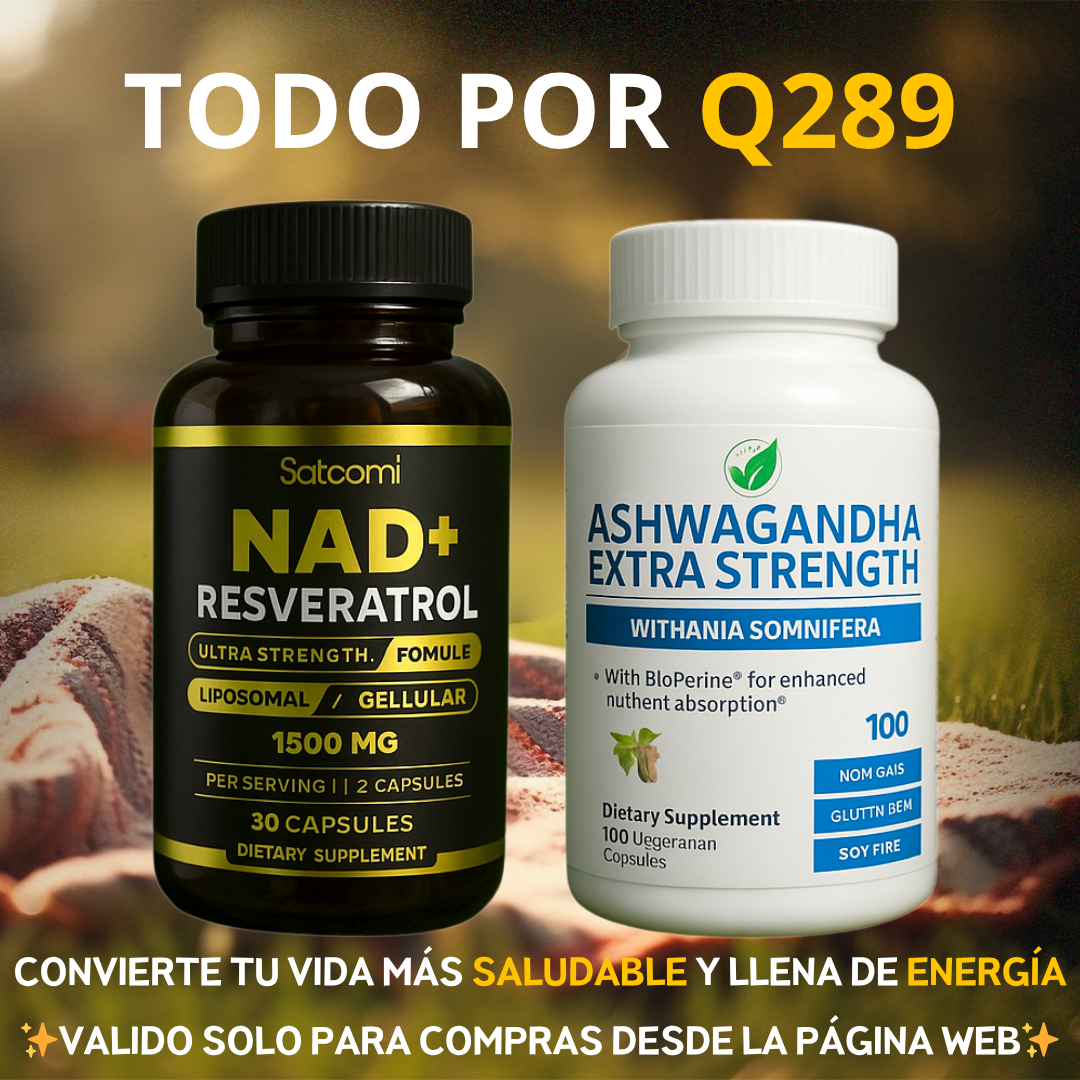 COMBO PREMIUM⚡NAD+RESVERATROL + ASHWAGANDHA💪