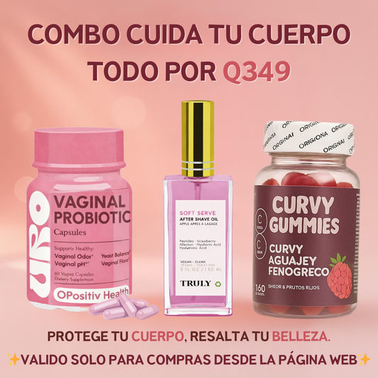 COMBO CUIDA TU CUERPO💝URO PROBIOTICO + CURVY GUMMIES + SERUM TRULY💝