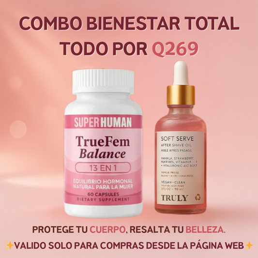 COMBO BIENESTAR TOTAL 💓TRUE FEM BALANCE + SERUM TRULY💓